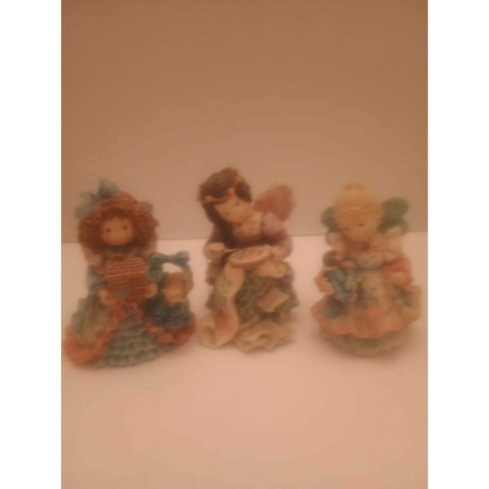 Vintage Patterns Of Life Fall Angels Lot Of 3 By Claudia Olson 3"